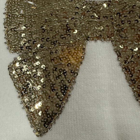 Draper James Cream Sweater with Gold Bow - Picture 2 of 5